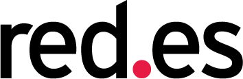 Logotipo moderno de una empresa de tecnología en colores negro y rojo, representando innovación y dinamismo en el sector digital.
