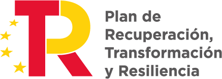 Logo del Plan de Recuperación, Transformación y Resiliencia, destacando su enfoque en la sostenibilidad y el desarrollo económico.